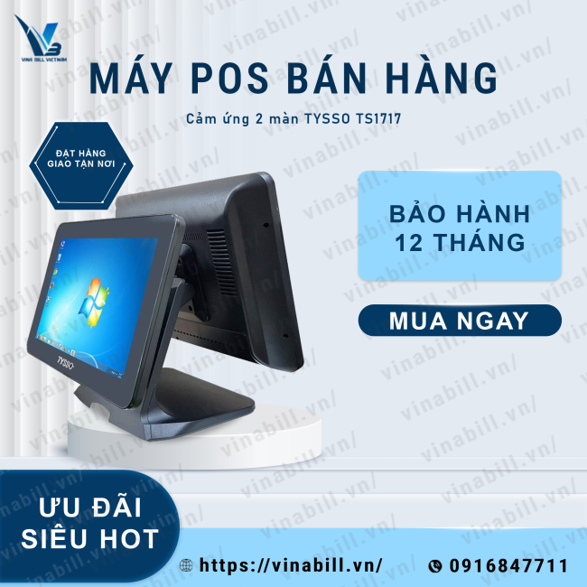 Đánh giá Máy Bán Hàng 2 Màn Hình TYSSO TS1717 : Đẳng Cấp và Hiệu Suất